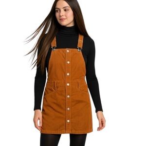 GAP Denim Corduroy Skirtall / Jumper Burnt Orange Youth Size XL